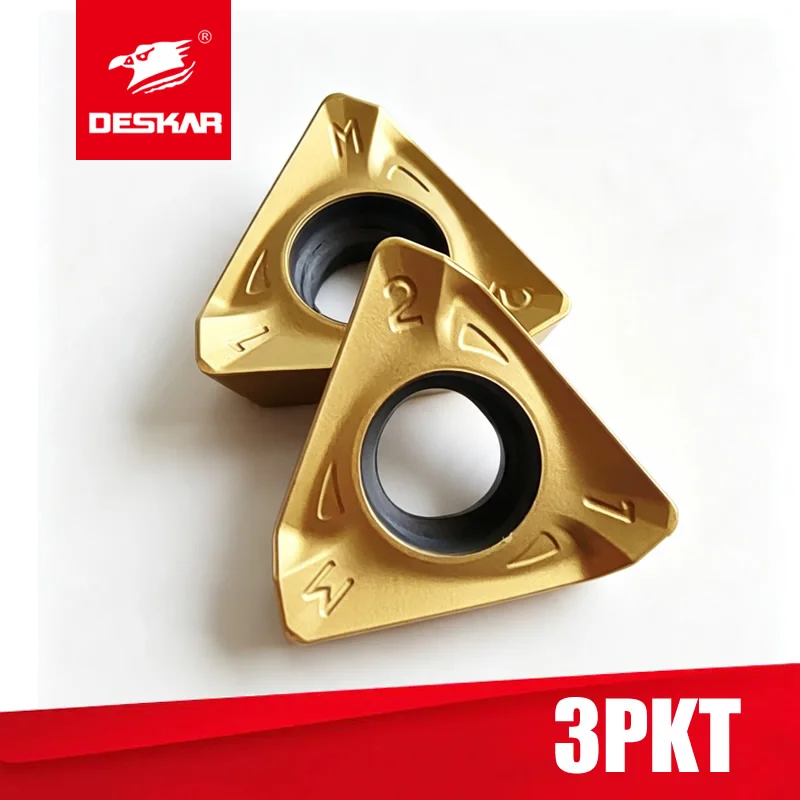 Фото DESKAR 3PKT 3PKT100408 3PKT150508 3PKT100408R-M 3PKT150508R-M LF6028 CNC TE90 TCF Концевые фрезы Твердосплавные фрезерные пластины №1