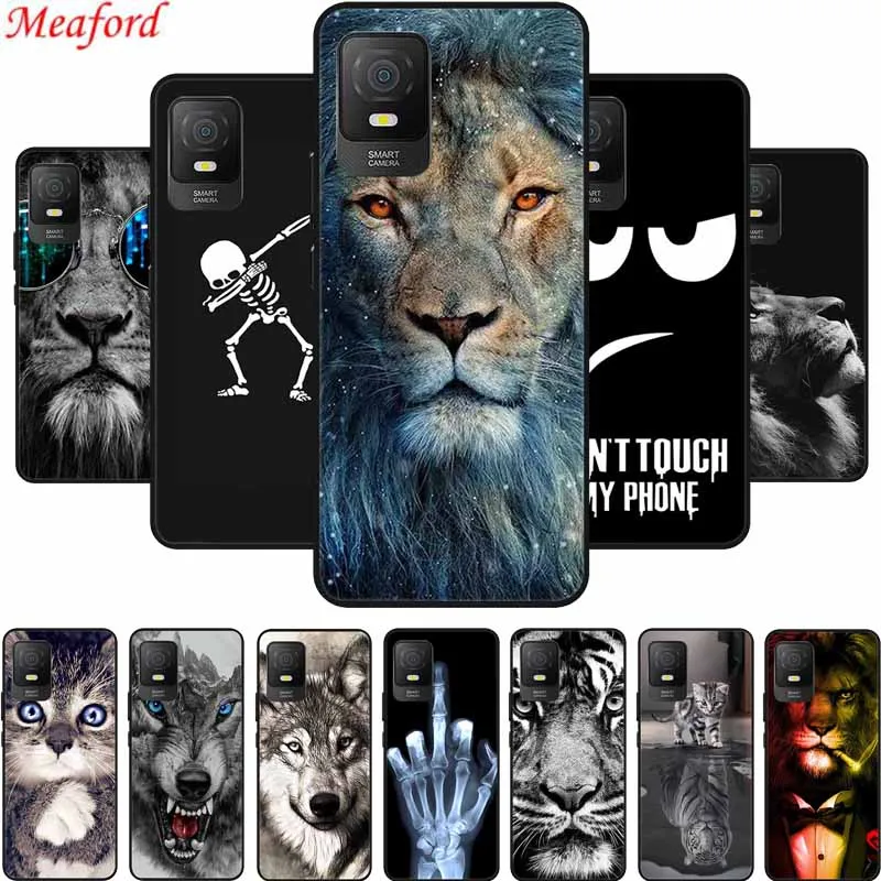 

For TCL 403 Phone Case Cover Cool Lion Wolf Tiger Cat Black Silicone Soft Back Cover Case For TCL 403 Case 6.0" Coque Funda Capa