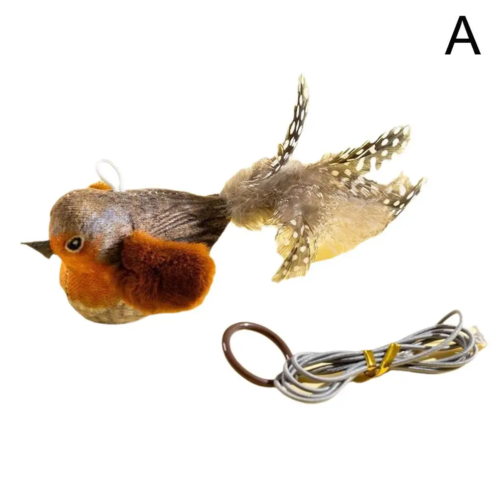 Имитация летающей птицы игрушка для кошки воробья игрушки из кошачьей мяты