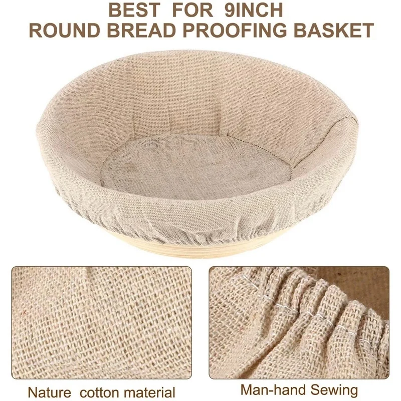 Круглая тканевая подкладка для корзины хлеба ткань расстойки запрета
