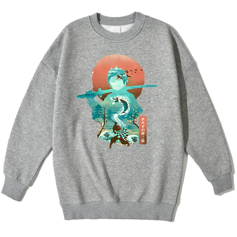 

Толстовка мужская с капюшоном и принтом «рассекающий демонов»