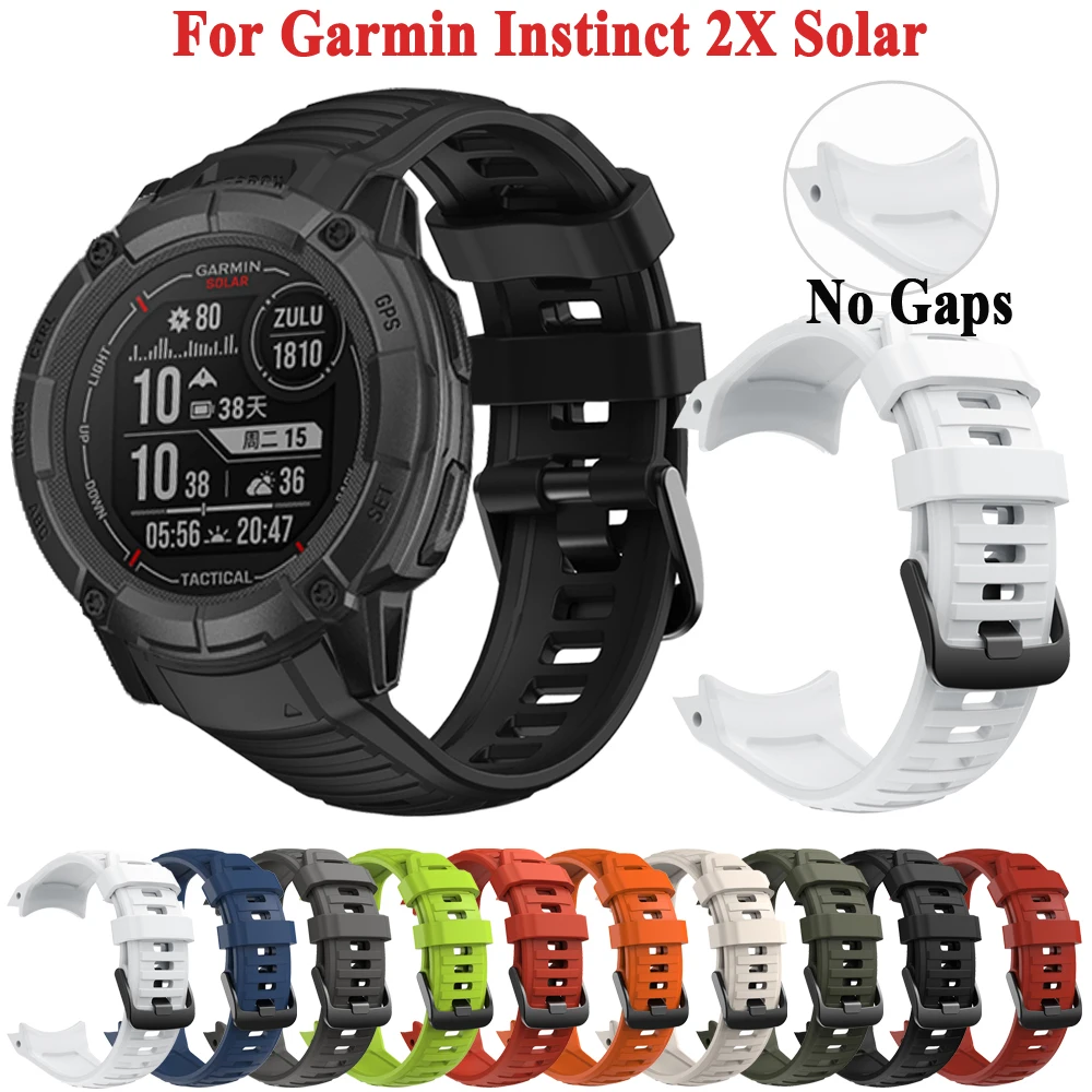 Ремешок без зазоров для Garmin Instinct 2X солнечный ремешок часов оригинальный мягкий