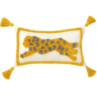 tufted pillow case ins nordic abstract tiger embroidered cute design patio cushion covers 30x50cm boho style decor