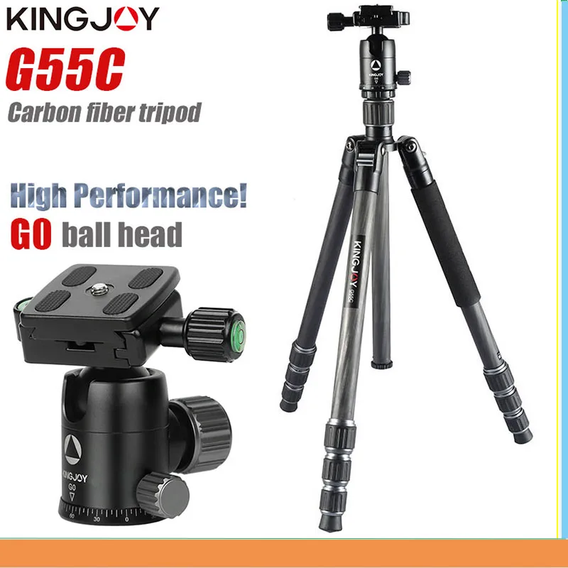 

KINGJOY G55C/G22C Camera Tripod Stand Professional tripod for Dslr camera tripode travel camera stand 155cm max Flexible Tripe