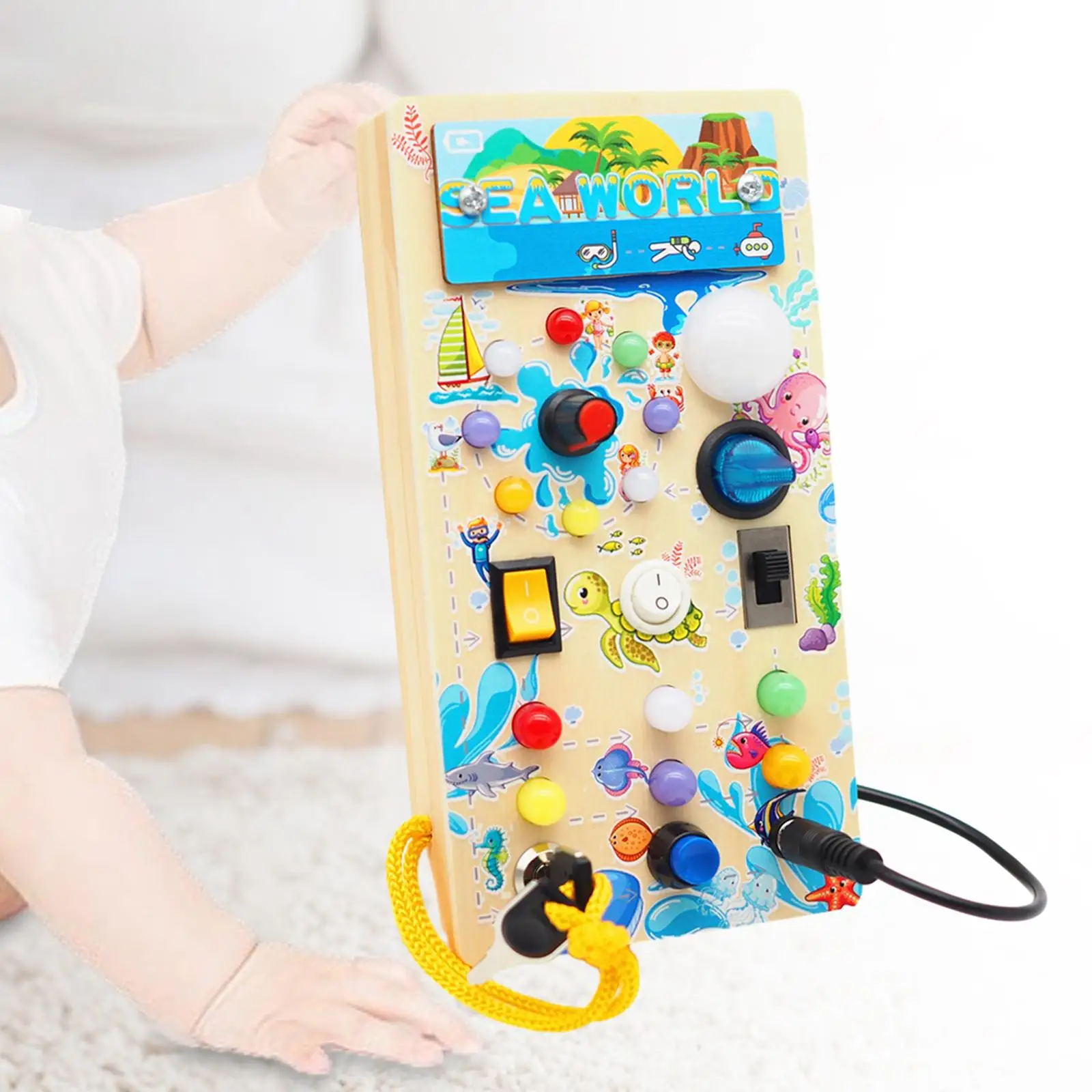 

Монтессори, малыши, занятая доска, раннее обучение, световой переключатель, игрушка