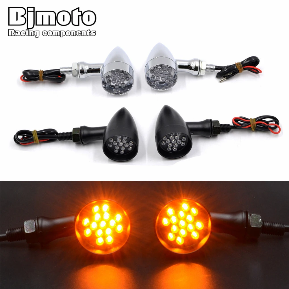 

Blinker Motorcycle Led Turn Signal Lights Indicator Lights Universal Retro Bullet Turning Lamp For Harley Suzuki Yamaha Honda
