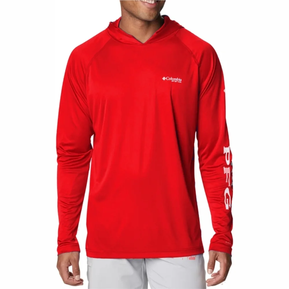 Men's Fishing Hoodie Shirts Summer Long Sleeve Sun Protection Fishing Clothing Camisa De Pesca Performance Lightweight Jerseys