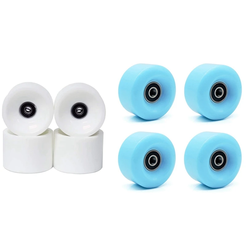 

4Pcs Wheels 70Mm 78A Offset Hub Solid Longboard Wheels With 4PCS Double Row Roller Skates Four-Wheel Roller Skates