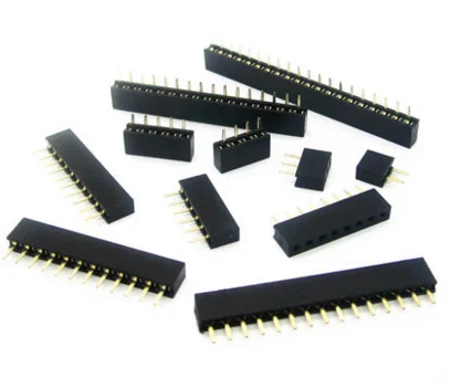 

100Pcs Female Row 2.54mm Single Row Female Seat 1*2p/3/4/5/6/8/10/11/15/16/20P/25P