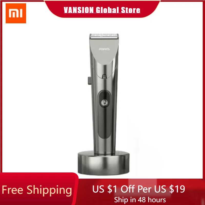 

New Xiaomi RIWA Hair Clipper Personal Electric Trimmer Rechargeable Strong Power Steel Cutter Head With LED Screen Washable