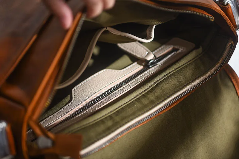 Fashion vintage luxury designer genuine leather men messenger bag daily outdoor weekend work flat real cowhide shoulder bag