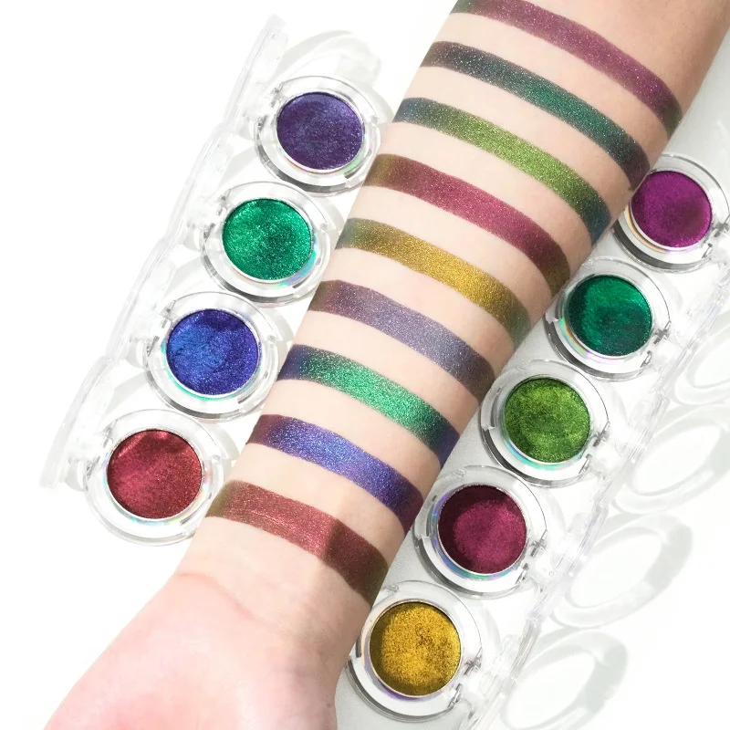 

Chameleon Eyeshadow Double Color Changing Cream Eye Shadow Multichorme Shadow Glitter Flakes Holographic Eye Makeup 9 Color
