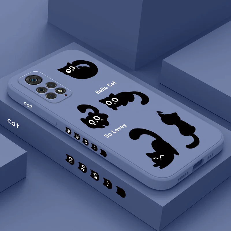 

Black Cat Phone Case For Xiaomi Redmi Note 11 11E 11S 10 10A 10T 10S 9T 9 8 7 Pro Plus 10C 9A 9C 9T 4G 5G Cover
