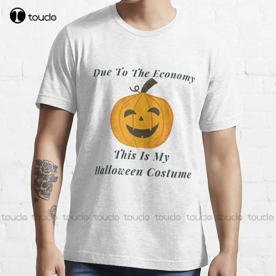 Due To The Economy This Is My Halloween Costume Funny Essential T-Shirt Purple Shirt Make Your Design Xs-5Xl
