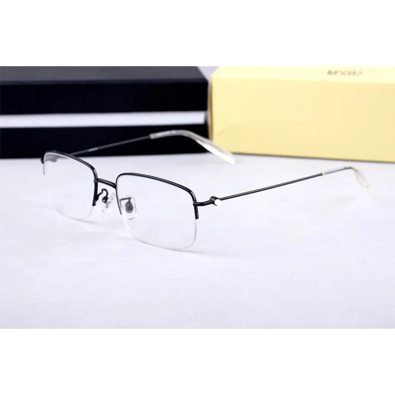 

Brand Retro Light Titanium Myopia Glasses Frame Half Rim High Qualilty Luxury Prescription Eyeglasses Frames Women Men MB0084OK