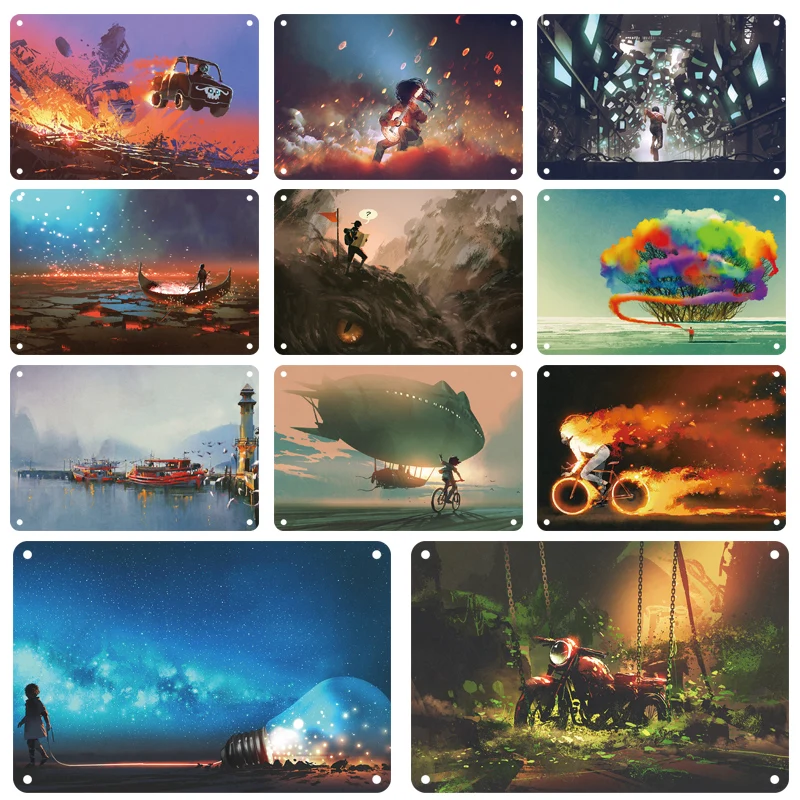 

Screenshot View Home Decor Wall Paintings Tin Iron Craft Decoration in Bar, Pub Club，KTV,Cafes