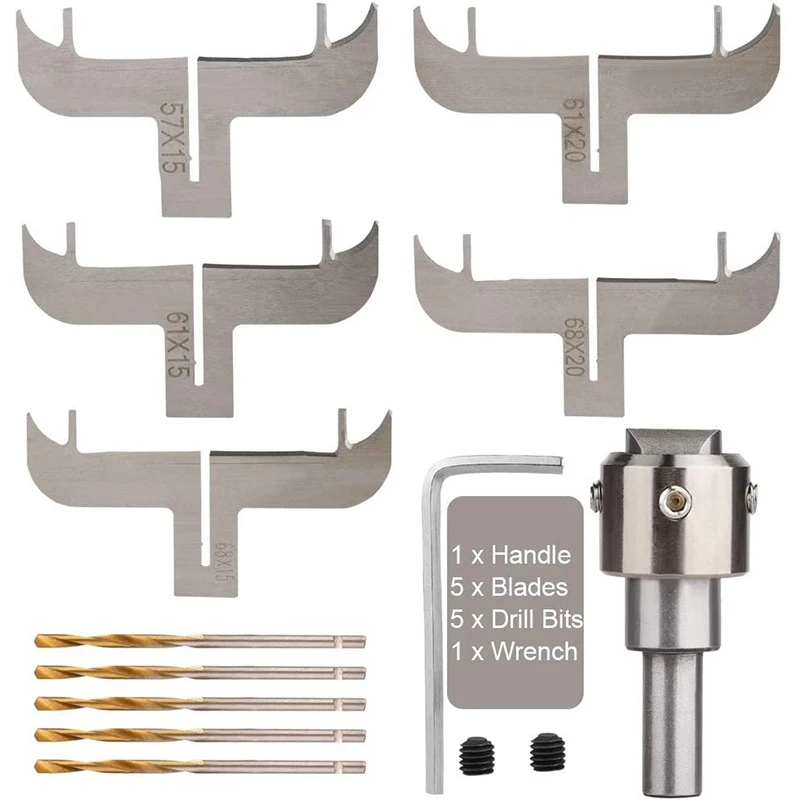 

Wooden Ring Milling Cutter Drill Bit Milling Cutter Set Woodworking Tool Kit, Stainless Steel Woodworking Tool Kit