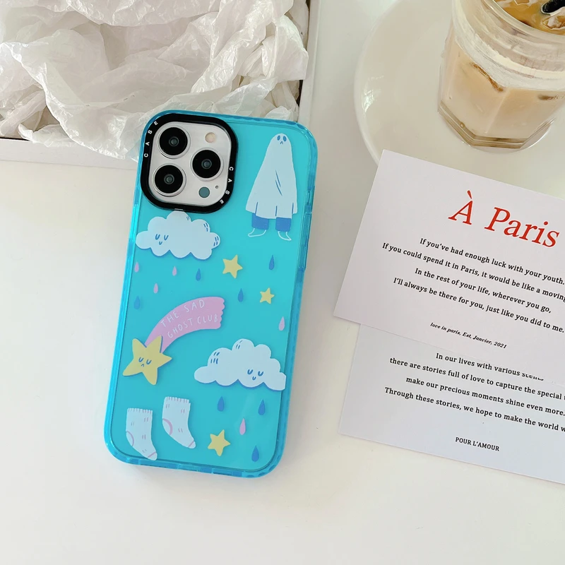 

Прозрачный чехол для телефона с милыми мультяшными животными, привидениями для iPhone 11, 12, 13 Pro, Xs, Max, Xr, X, 7, 8 Plus, мягкий силиконовый чехол, Coque