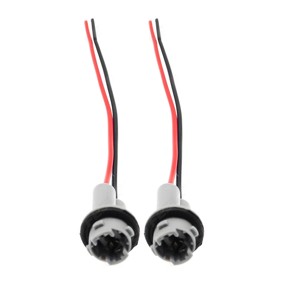 

T15 Пластиковый прямой разъем с проводами, модель W16W, держатель лампы T15, штекер разъем автомобильной лампы