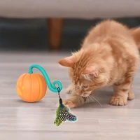 automatic cat toy interactive usb pumpkin shape pet rolling ball smart sensing training self moving funny toys for cats products