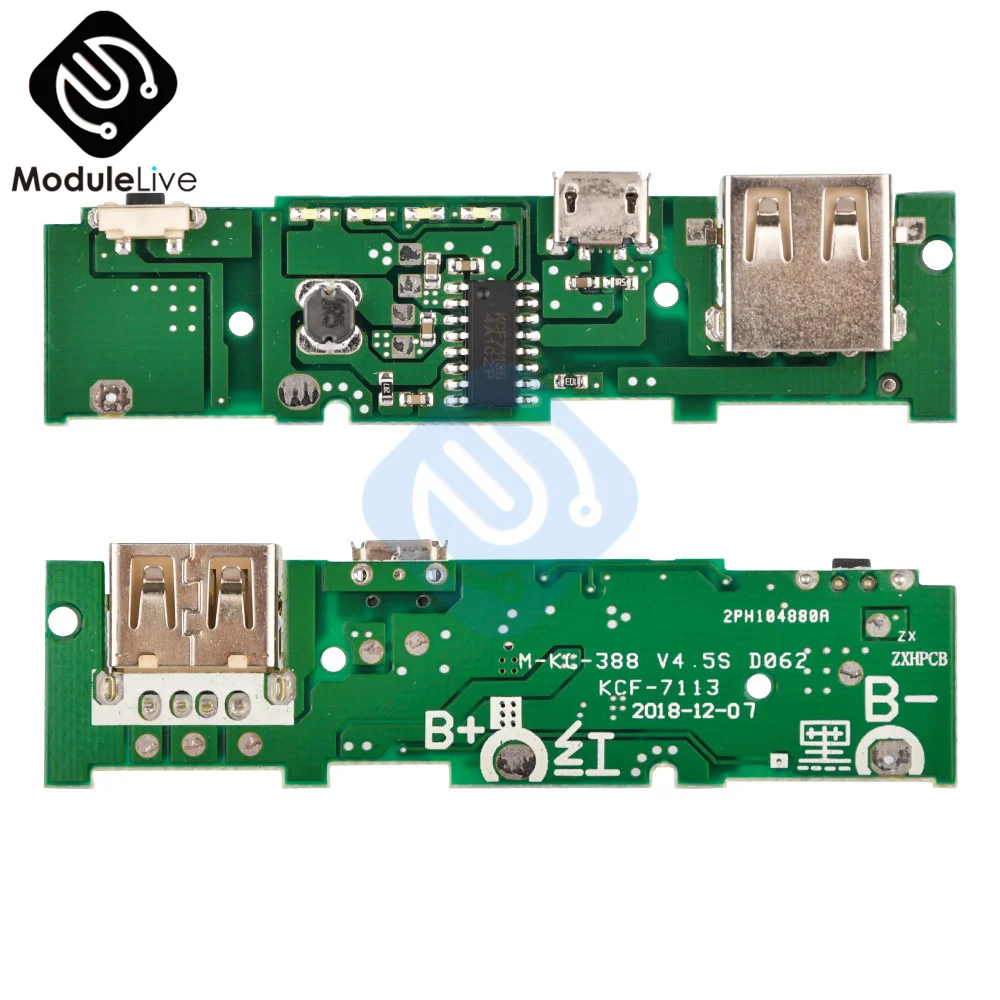 

5V 1A Power Bank Charger Module Charging Circuit Board Step Up Boost Power Module For Xiaomi Mobile Power Bank DIY Kit