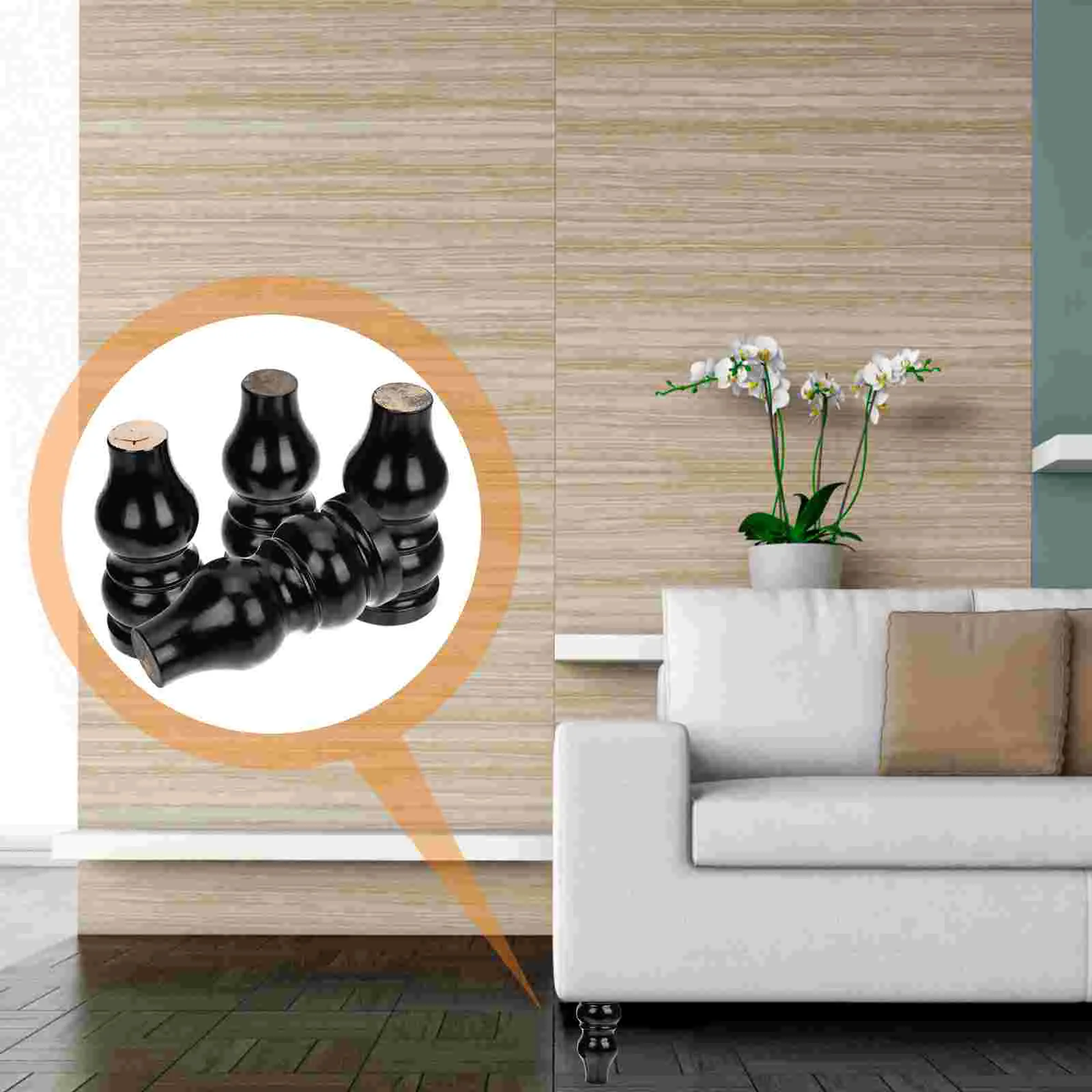 4pcs Sturdy Household Multi-purposes Sofa Legs Feet Bed Legs Sofa Legs Furniture Bun Feet Table Legs Feet