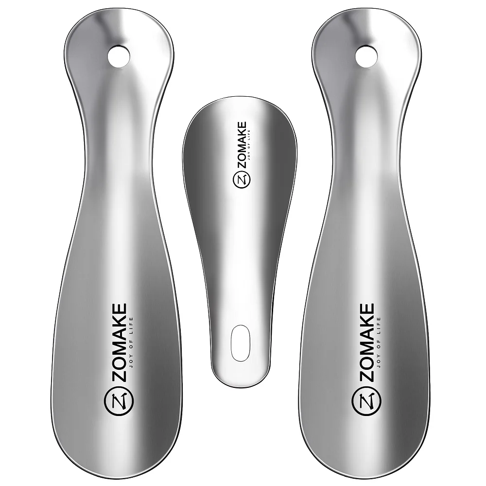 Маленький Металлический обувной рожок ZOMAKE, 2 путешествия, 7,5 дюйма, с 1 мини-рогами для обуви, профессиональный инструмент для подъема обуви