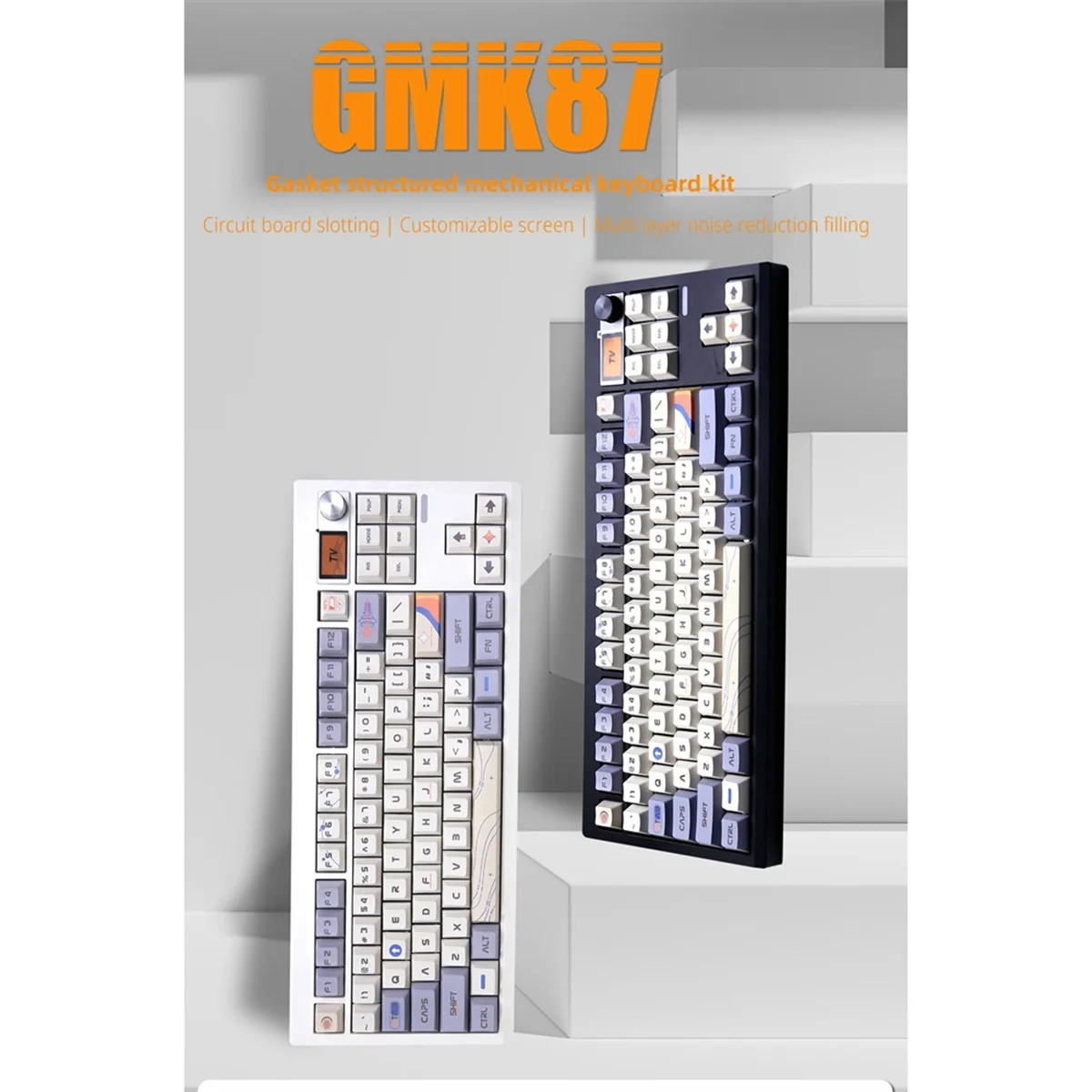Комплект механической клавиатуры GMK87 с экраном дисплея RGB-подсветка прокладка
