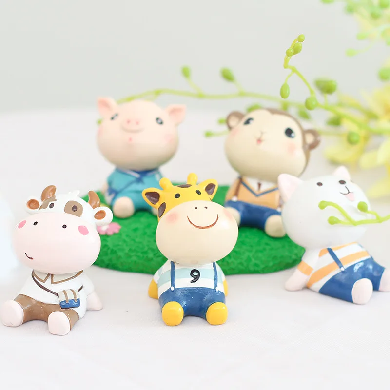 

Cartoon Ornaments Mini Creative Car Ornaments Small Animals Resin Craft New Interior Accessories Ornament Peculiar Decora Fairy