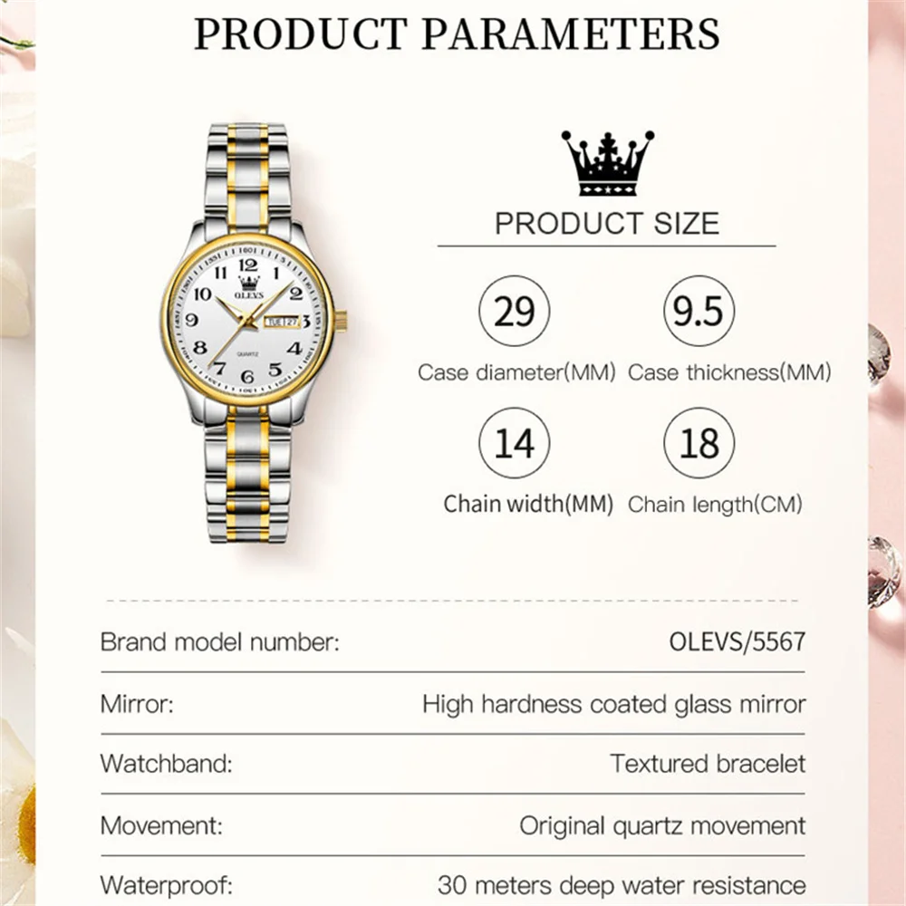 Women's Wrist watch Luxury Atmosphere Watches for Women  Waterproof Stainless Steel Quartz Woman Wristwatch Gold 2022 trend enlarge