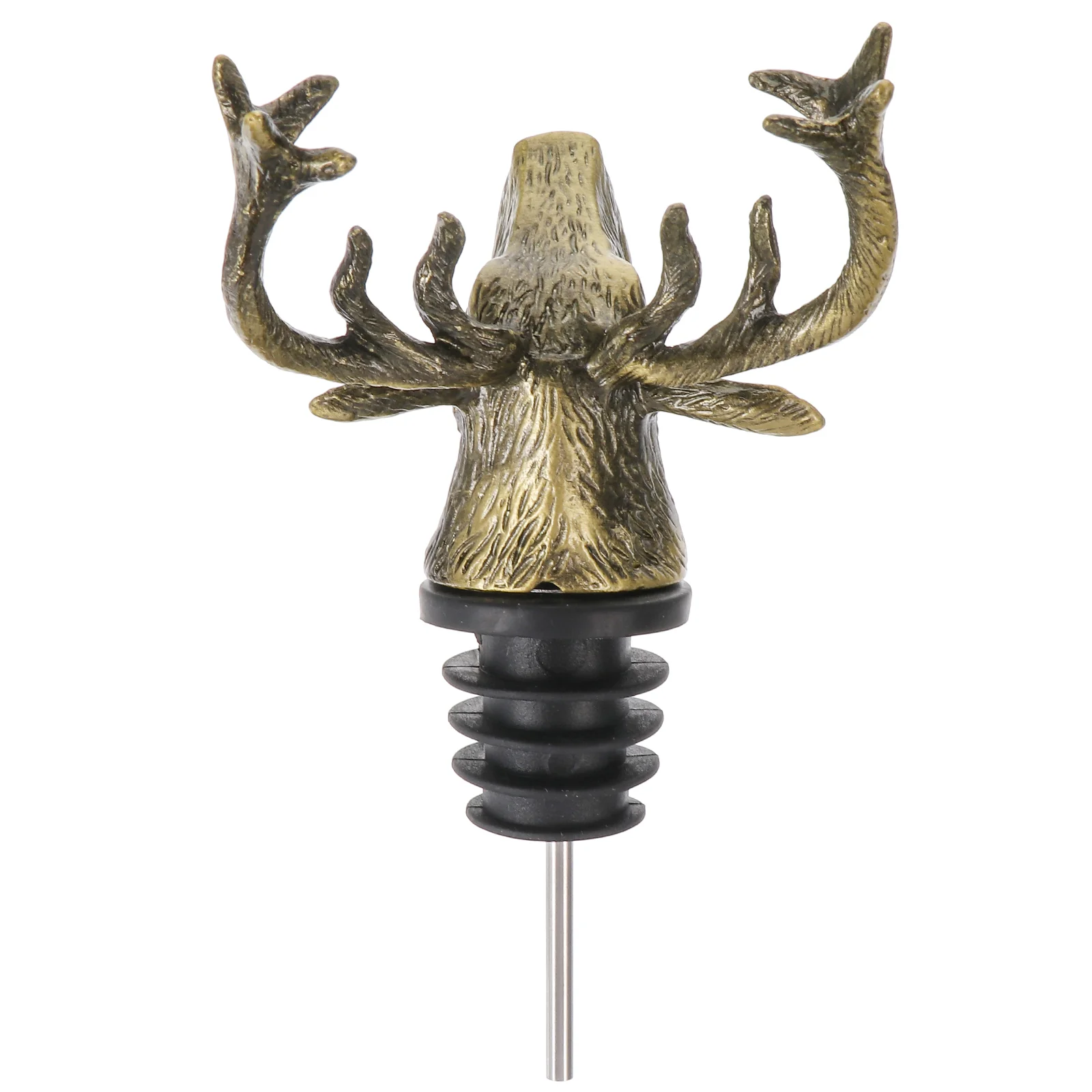 

1Pc Christmas Elk Head Bottle Stopper Decorative Durable Red Pourer