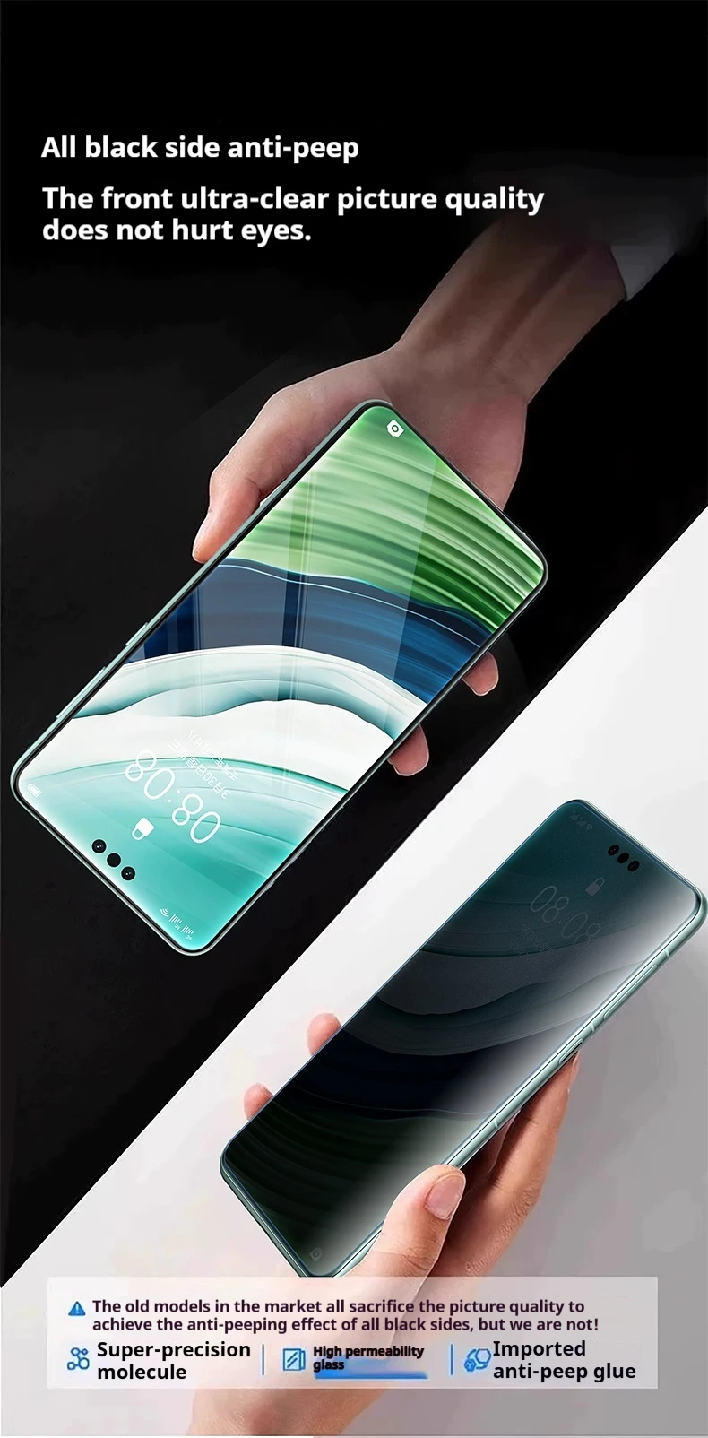 Фото Mate60Pro P70Pro матовая Гидрогелевая пленка для конфиденциальности для Huawei P70 Ultra P60Pro Защитная пленка для экрана P50 P40Pro Mate50Pro 40RS анти peeping №5