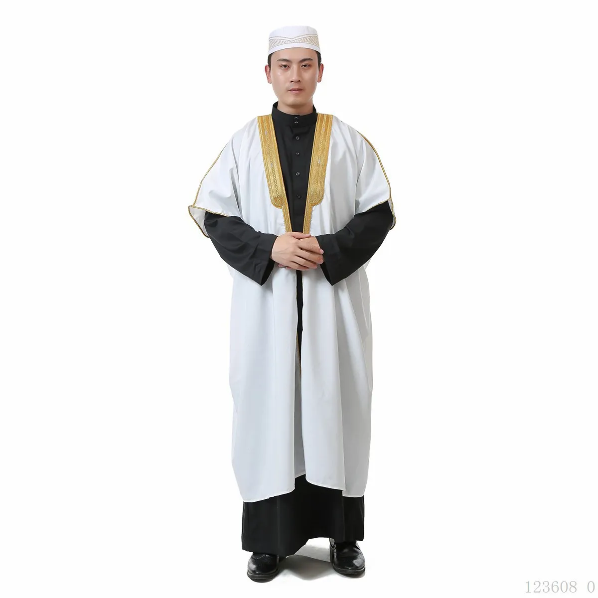New Men's Middle East Arab Emirates Moslem Bachelor's Dress Linen Speech Dress Popular High Quality Dubai Qatar Clothing