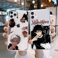 japan jujutsu kaisen anime phone case for iphone 11 12 13 pro max 12mini 11 pro xs se 7 8 plus x xr cover shockproof phone case