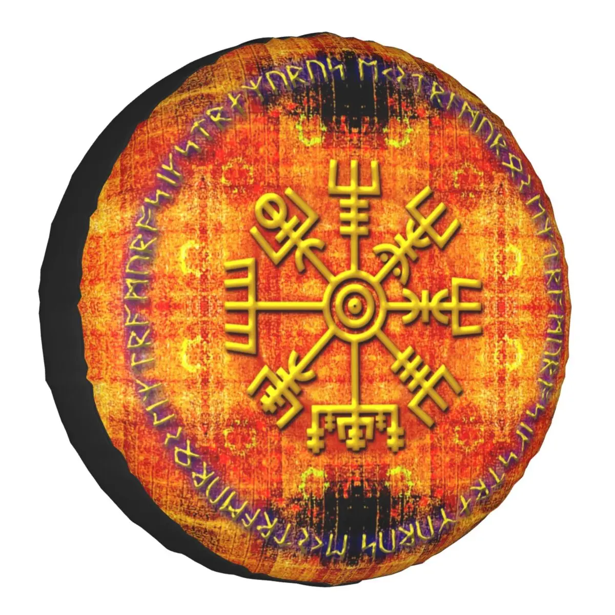 

Viking Vegvisir Spare Tire Cover for Jeep Honda Custom Vikings Valhalla Compass Waterproof Car Wheel Covers 14" 15" 16" 17" Inch
