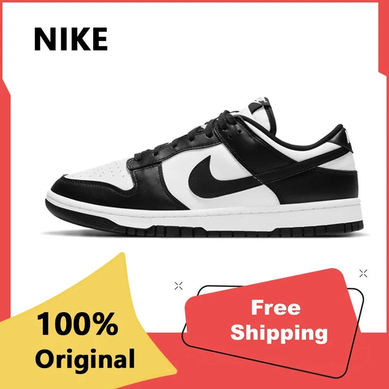 Nike Dunk Sb Low Panda Мужская и женская повседневная обувь Черно-белые классические