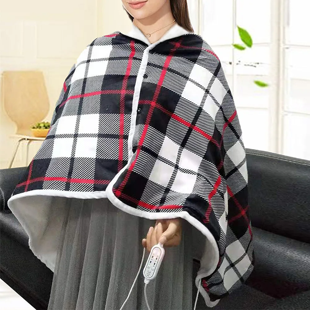 

Mink Velvet Wearable Electric Blanket Multifunctional Timer Function USB Electric Heating Shawl Home Office Back Knee Warmer