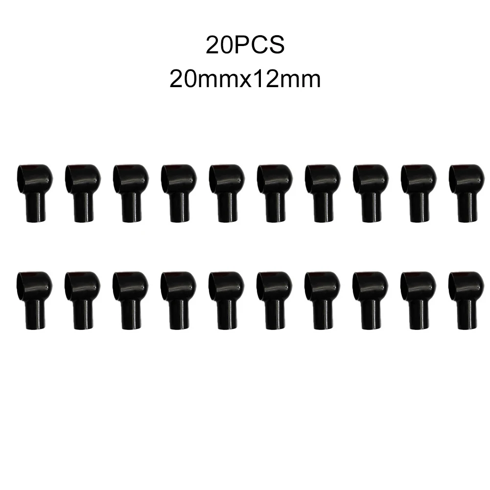 

20 Pcs Battery Terminal Cover Boots Insulating Protective Lug Cap Insulation Rubber Skin Black Battery Insulation Cover
