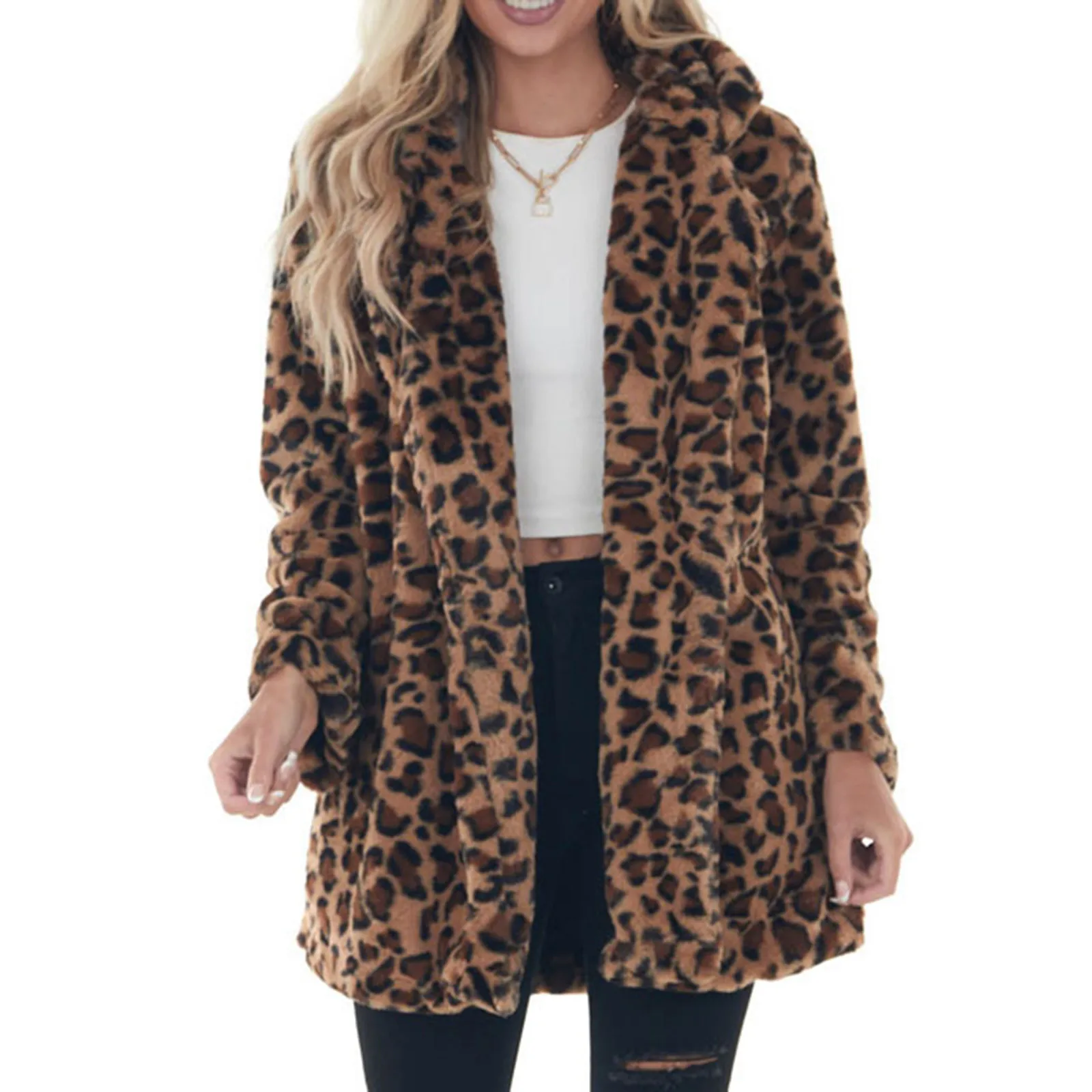 

Женский зимний длинный Топ с длинным рукавом и искусственным карманом