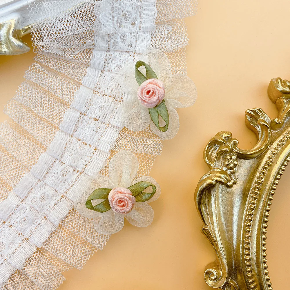 10 шт. розовая Снежная пряжа лента Маленькая женская бижутерия головной убор