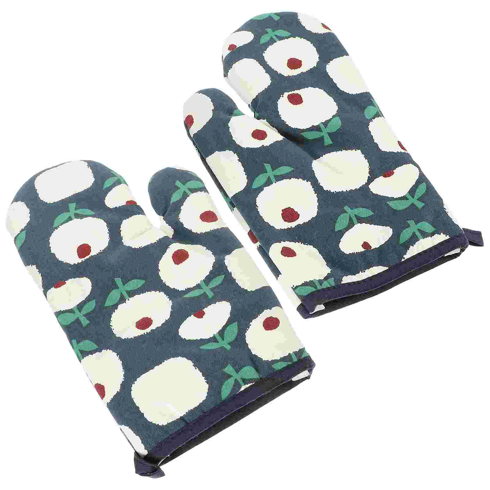 

Daily Use Household Reusable Heat-resistant Mitts Cotton Oven Mitts Kitchen Mittens