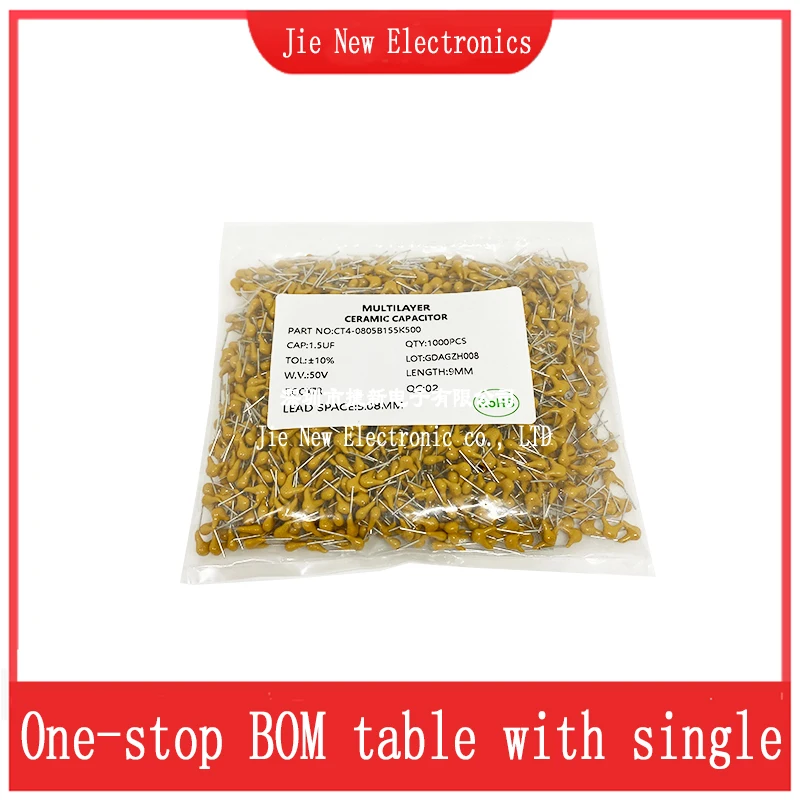 

1000pcs/Lot Monolithic Ceramic Capacitor 10PF ~ 10UF 47PF 10NF 47NF 470NF 100NF 330NF 0.1UF 1UF 4.7UF 101 102 103 104 105 106