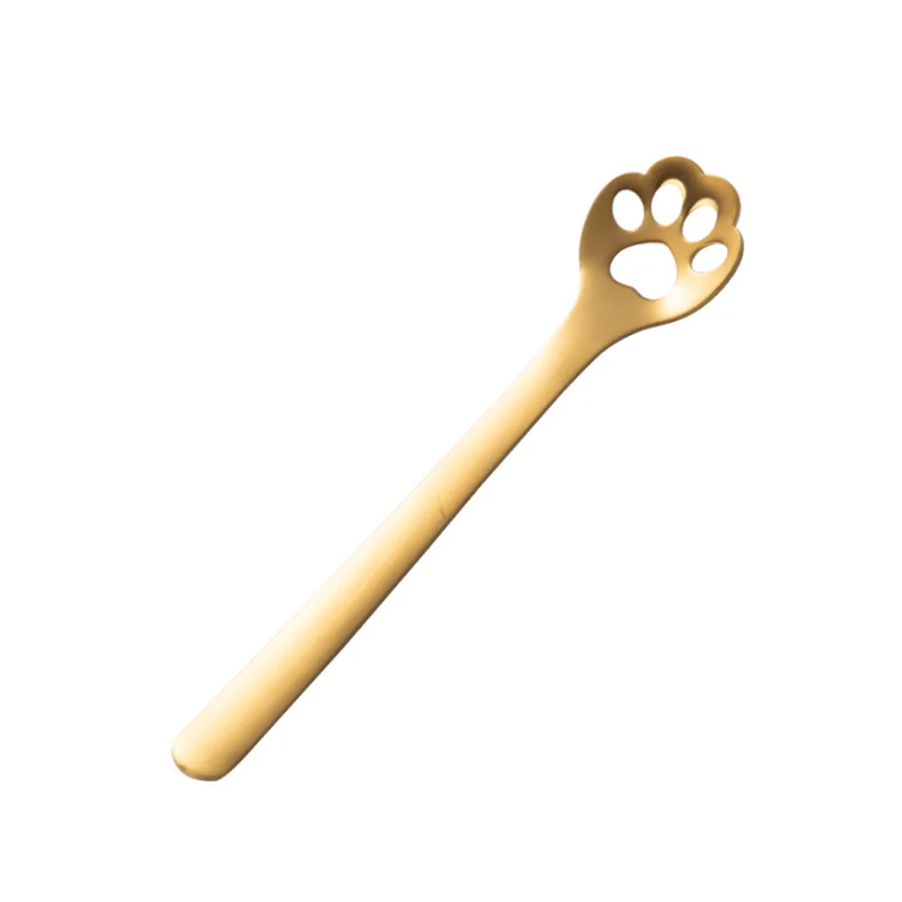 

Spoon Coffee Spoons Scoop Dessert Cat Tea Stainless Chic Tableware Steel Claw Paw Restaurant Creative Ground Loose Expresso