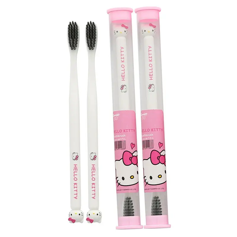 

Hello Kitty Family Cartoon Cute Toothbrush Soft Bristles Children Children Baby Adult 1 piece travel portable toothbrush set