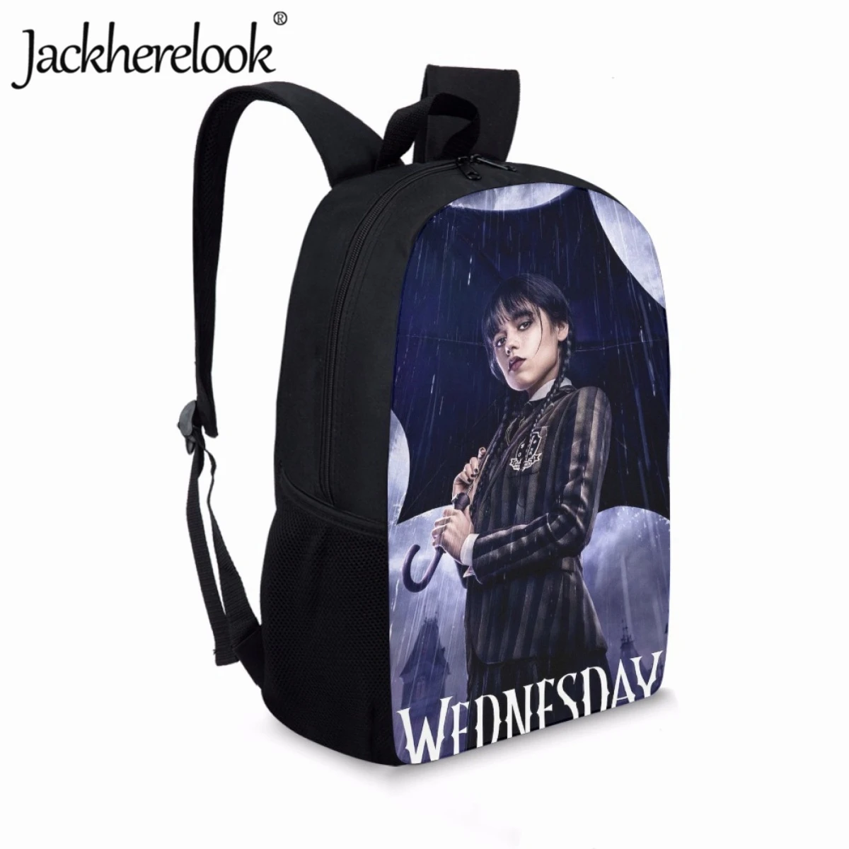 Jackherelook Wednesday Addams Backpack Teenager Children School Bags Academy Gothic Girl Book Bag Student Casual Laptop Knapsack