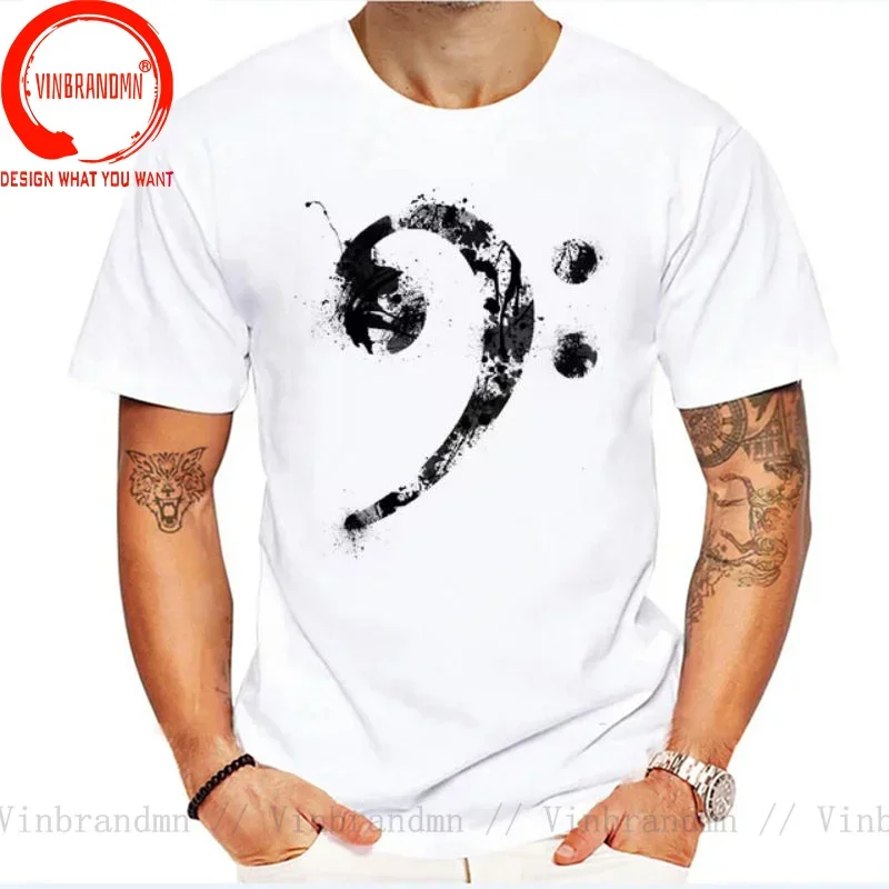 Винтажная футболка с эффектом потертого бас-ключа подарок для басовых игроков