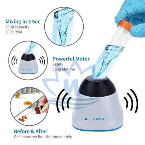Мини-вортекс-миксер WEIAI Lab, высокоскоростной (3000 об/мин), для смешивания красок, акриловых гелей, тату-чернил, клеев для ресниц, центрифужных пробирок
