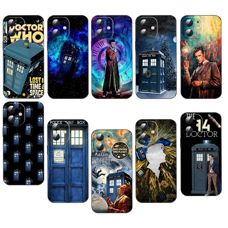 L13 DDoctors T-tardis Soft Silicone Case for iPhone 15 16Pro Max Plus Cover
