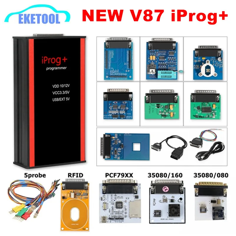 

NEWEST V87 Iprog+ PRO Full ECU Programmer iProg+ PLUS V777 Eeprom IMMO Airbag Reset Dashboard Kilometer PK Digiprog 3 Carprog