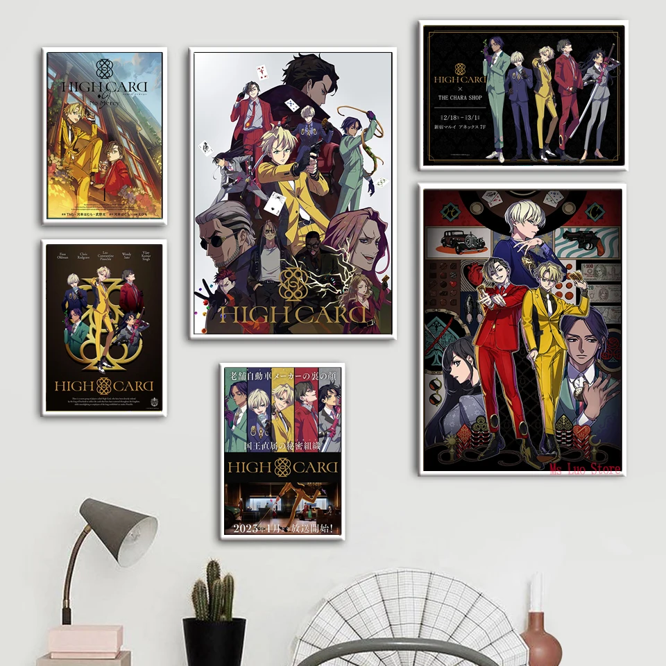 

Аниме постер с высокой картой, Настенный декор, холст, живопись, Настенная картина для гостиной, спальни, украшение для дома, подарок